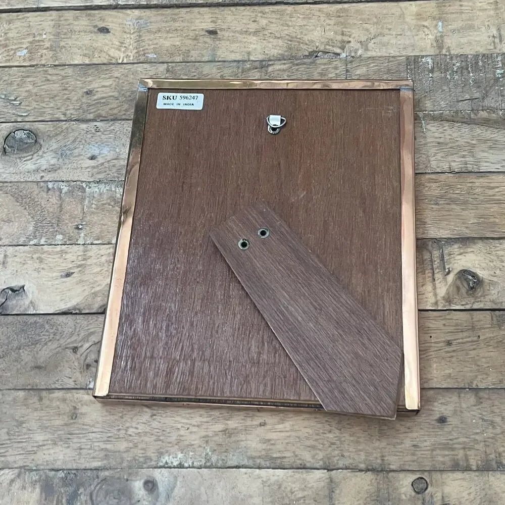 90s Polished Copper Foil Picture Frame 3.5